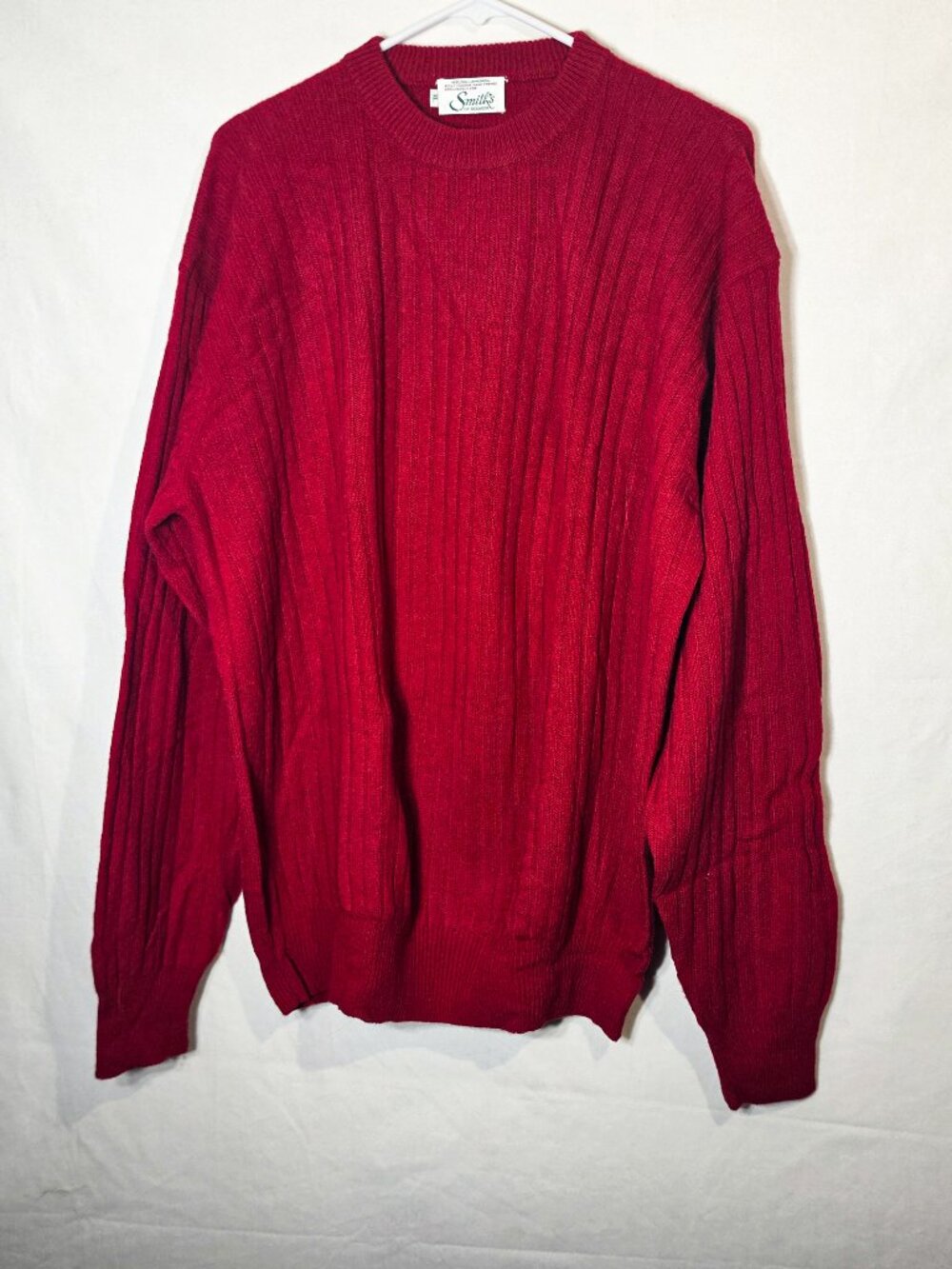Smiths of Bermuda Lambswool Red sweater XL